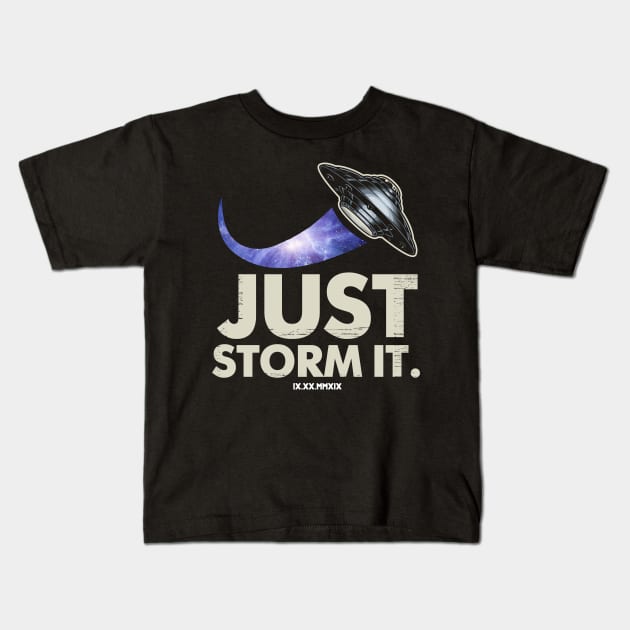 Just Storm It! Storm Area 51 Event Kids T-Shirt by Jamrock Designs